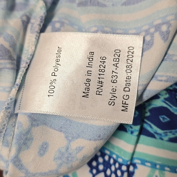 {Cabana Life} Aruba Blues Tassel Blouse - Size Large - Picture 16 of 17